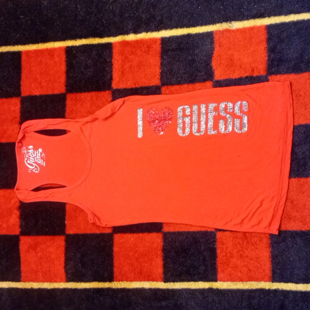 Guess Bold Red Tank Top